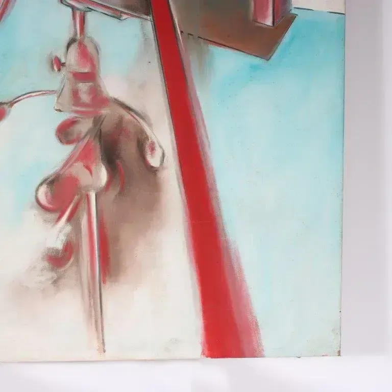 1968 Large Painting “Lasers Give Pictures” By Jan Withofs, Belgium photo Art