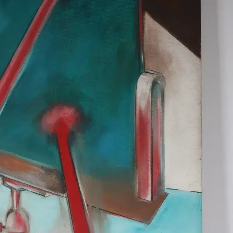 1968 Large Painting “Lasers Give Pictures” By Jan Withofs, Belgium photo 830.0