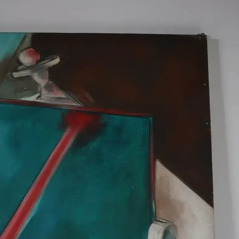 1968 Large Painting “Lasers Give Pictures” By Jan Withofs, Belgium photo vinterior