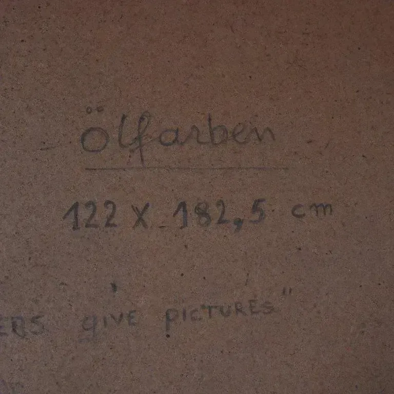 Art 1968 Large Painting “Lasers Give Pictures” By Jan Withofs, Belgium photo