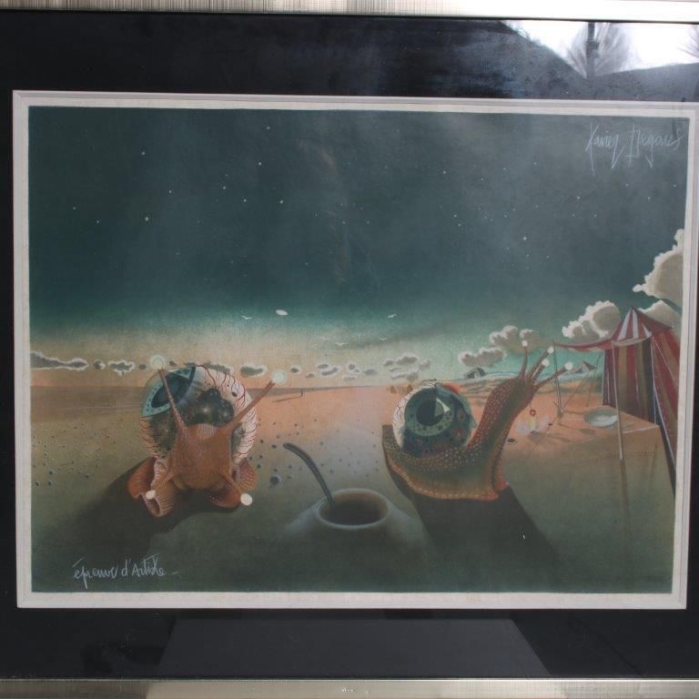1970s Surrealist Artwork By Xavier Degans, France photo buy