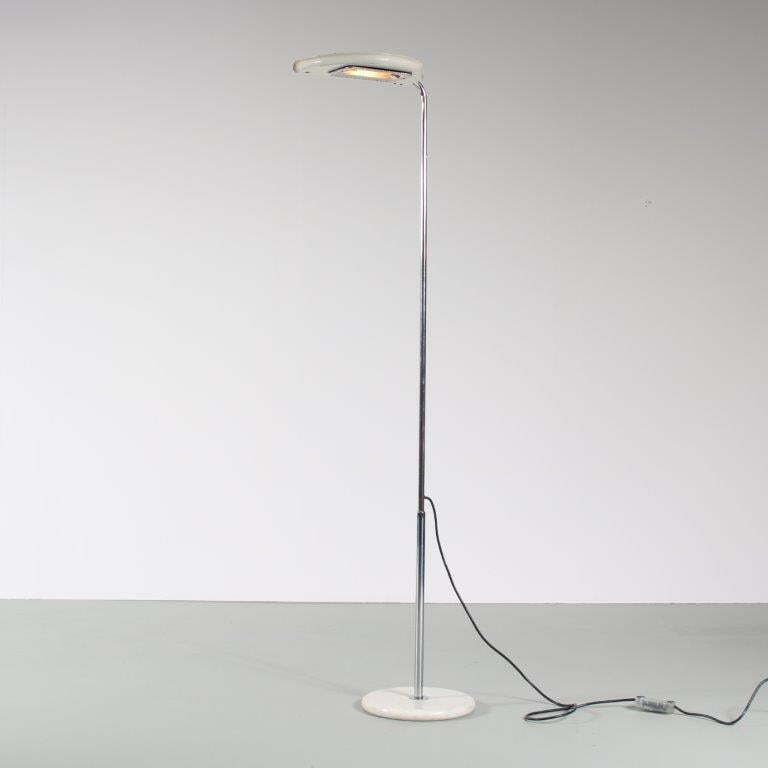 1970s “Mezzaluna” Floor Lamp By Bruno Gecchelin For Skipper, Italy