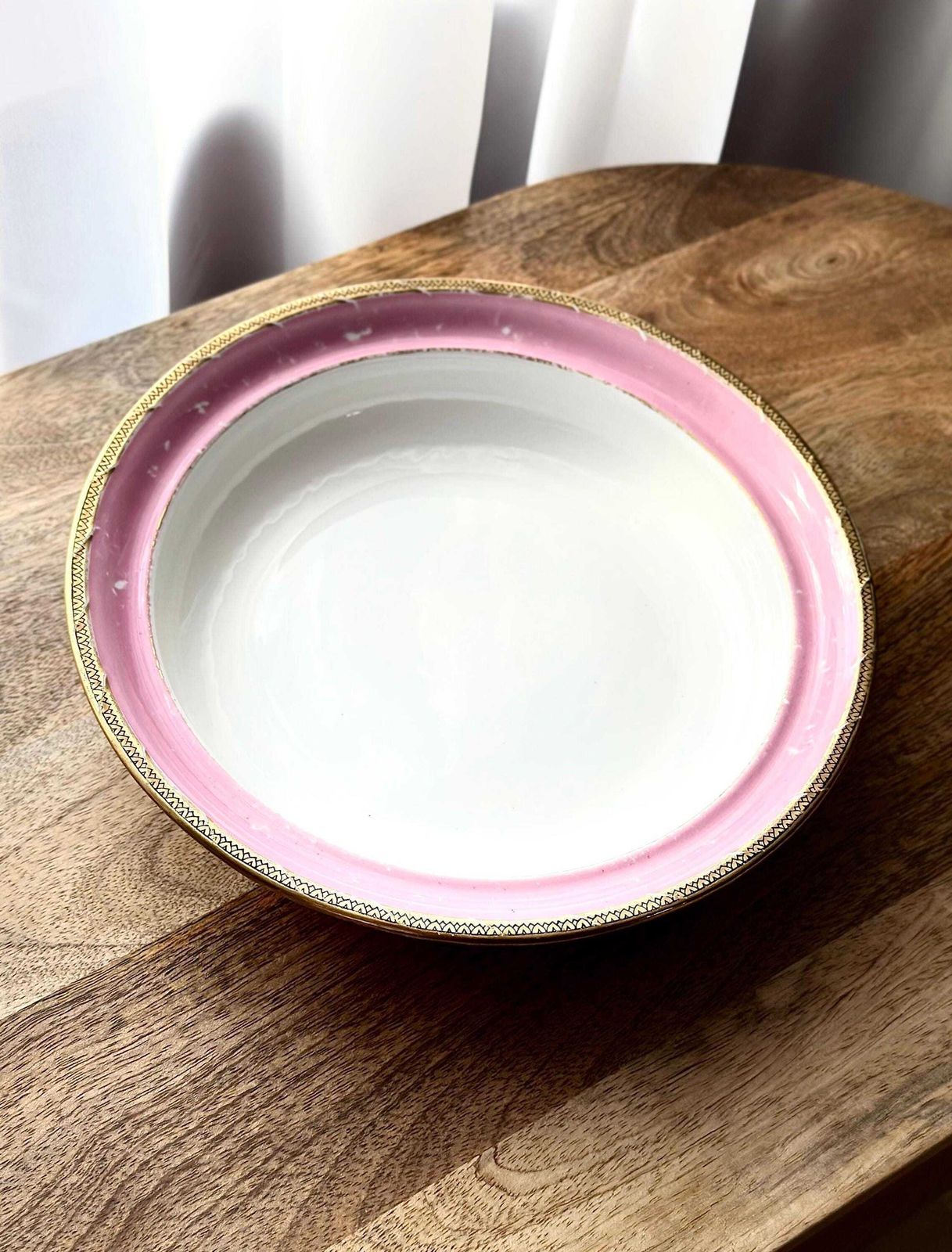 photo furniture 19th Century French Old Paris Porcelain Tureen   Monogrammed With Pink & Gold Detailing   Circa 1860s