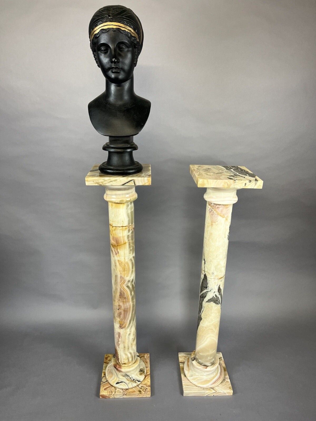 Pair Of Marble Plinths Gallery Display Stand photo Home Decor