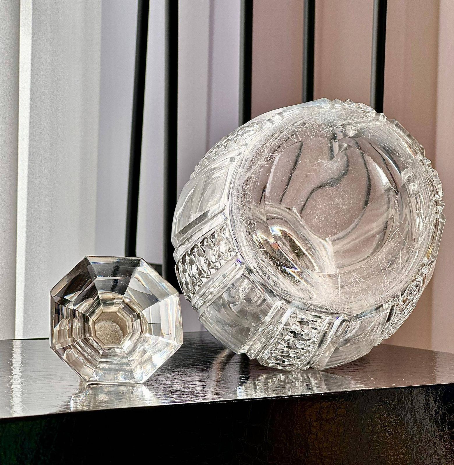 Pair Of Victorian Cut Crystal Decanters  England | Circa 1860–1890 photo vinterior