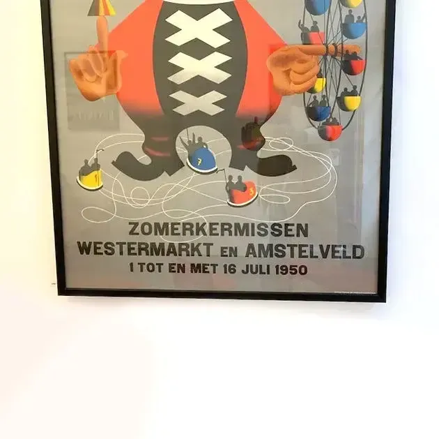 Lunapark Poster By Reyn Dirksen, Netherlands 1950 photo for sale