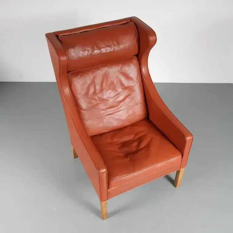 Borge Mogensen Wingback Chair For Fredericia, Denmark, 1960 photo furniture