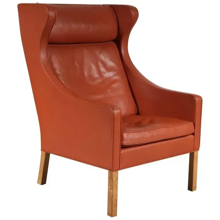 Borge Mogensen Wingback Chair For Fredericia, Denmark, 1960 photo buy