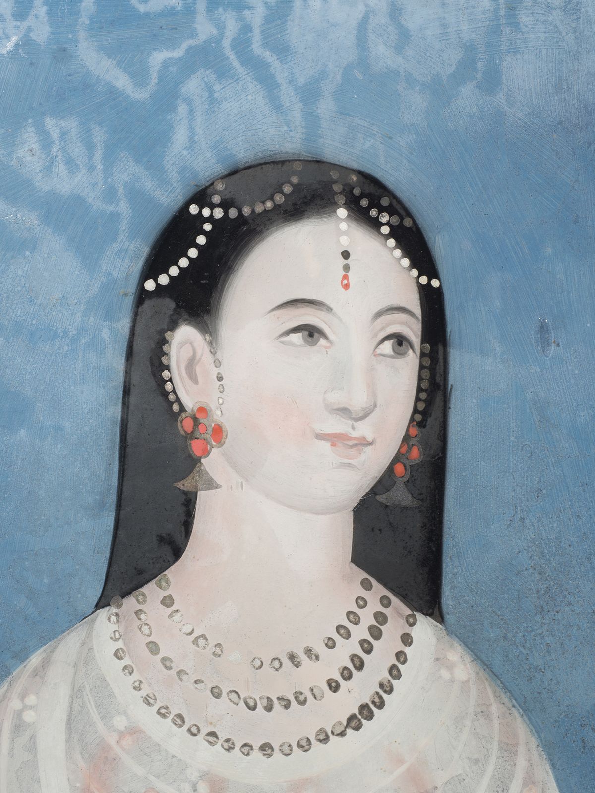 Mastani Of Bhaji Rao 18th Century Reverse Glass Painting photo for sale
