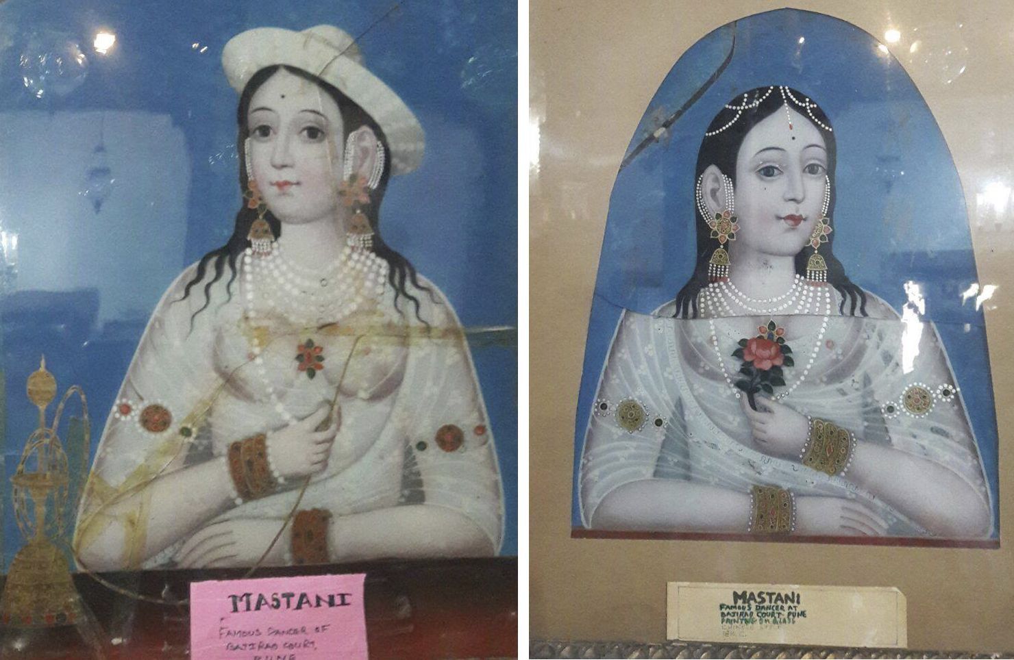 photo buy Mastani Of Bhaji Rao 18th Century Reverse Glass Painting