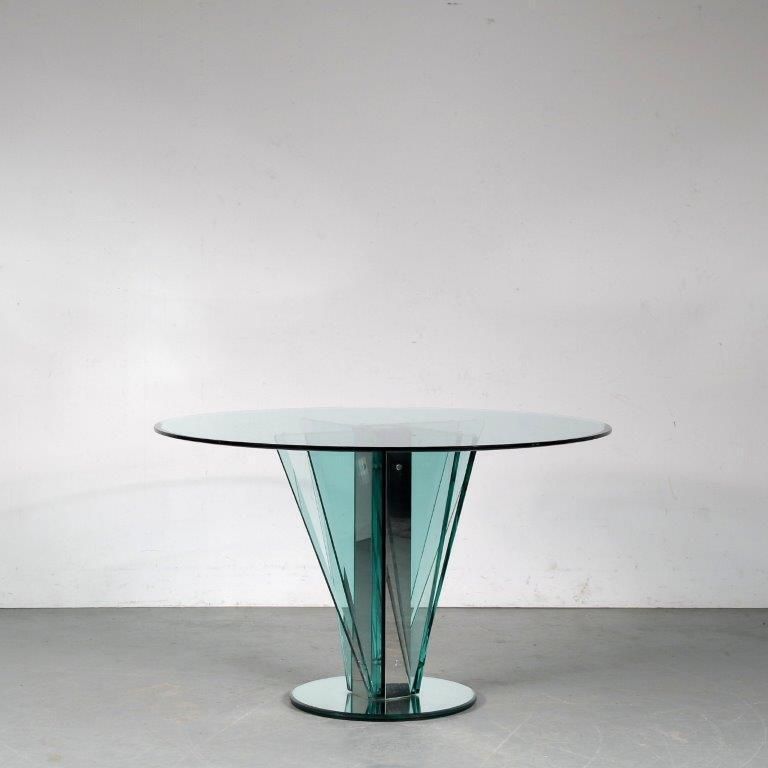 Nile Glass Table By Galotti And Radice Italy 1970 photo vintage