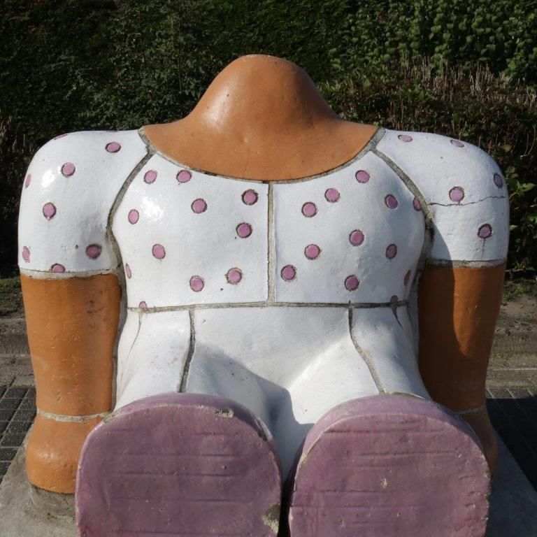 Art Sitting Figure Sculpture By Jan Snoeck Netherlands 1980 photo