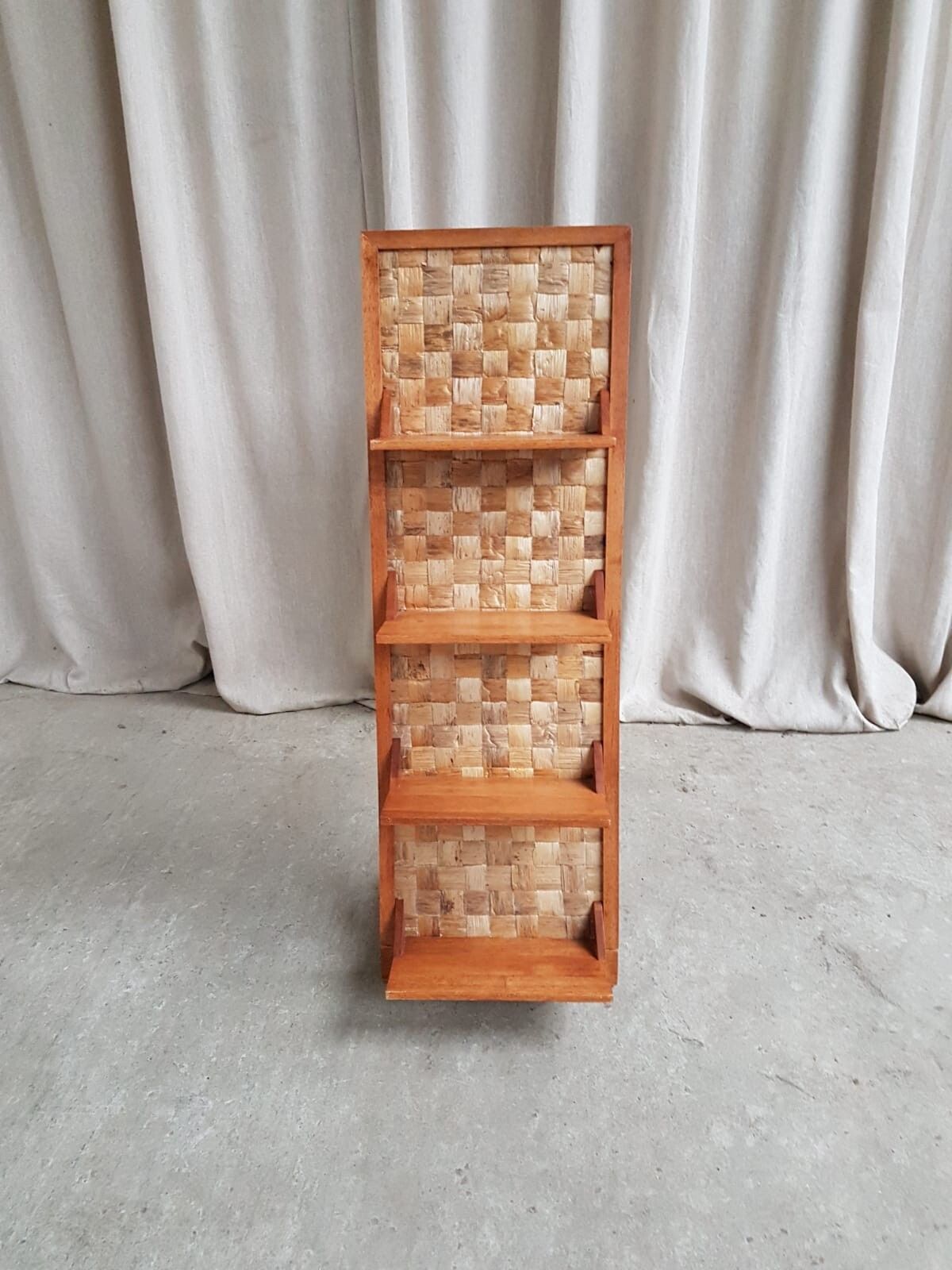 Vtg Mid Century Compact Bookcase Small Shelves Danish Scandi Design Retro R739 photo buy