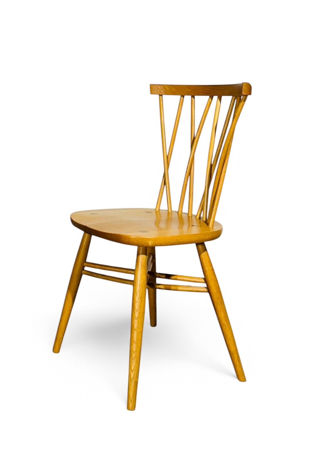 Ercol Chiltern Candle Stick Chair Desk Chair Oak photo vinterior