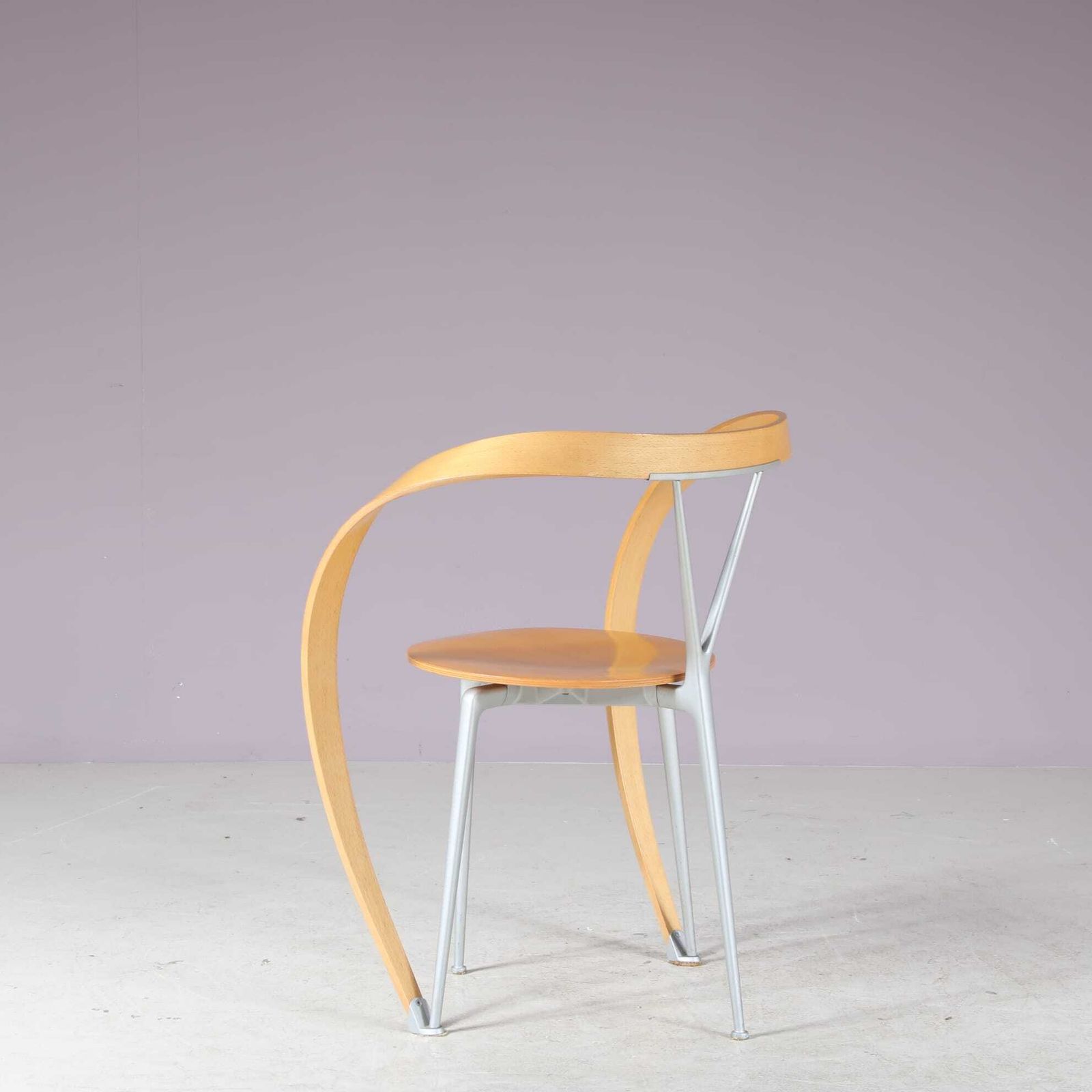 Set Of 4 “Revers” Chairs By Andrea Branzi For Cassina, Italy 1990 photo vinterior