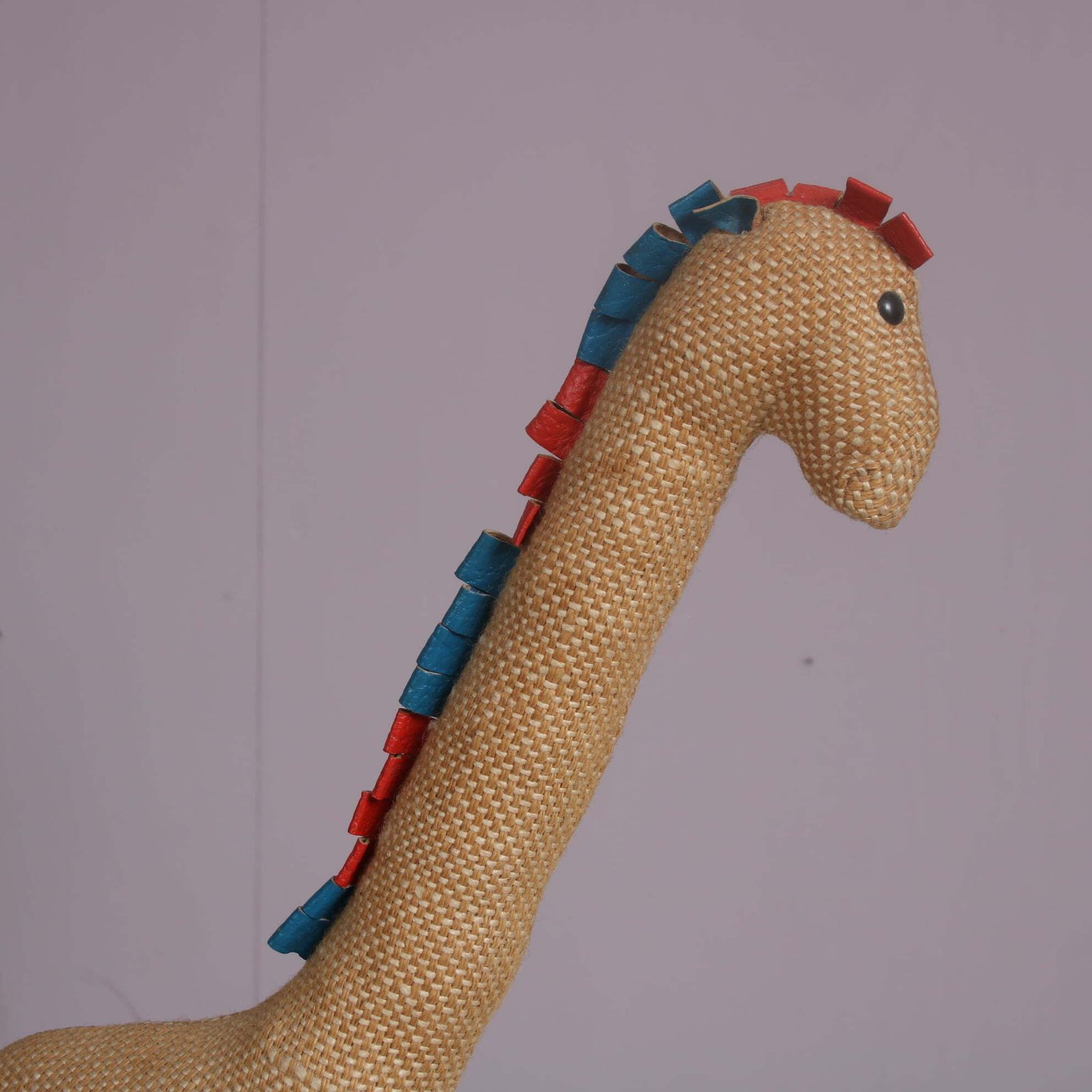 Jute And Leather Giraffe By Renate Müller For H. Josef Leven Kg, Germany 1960 photo for sale