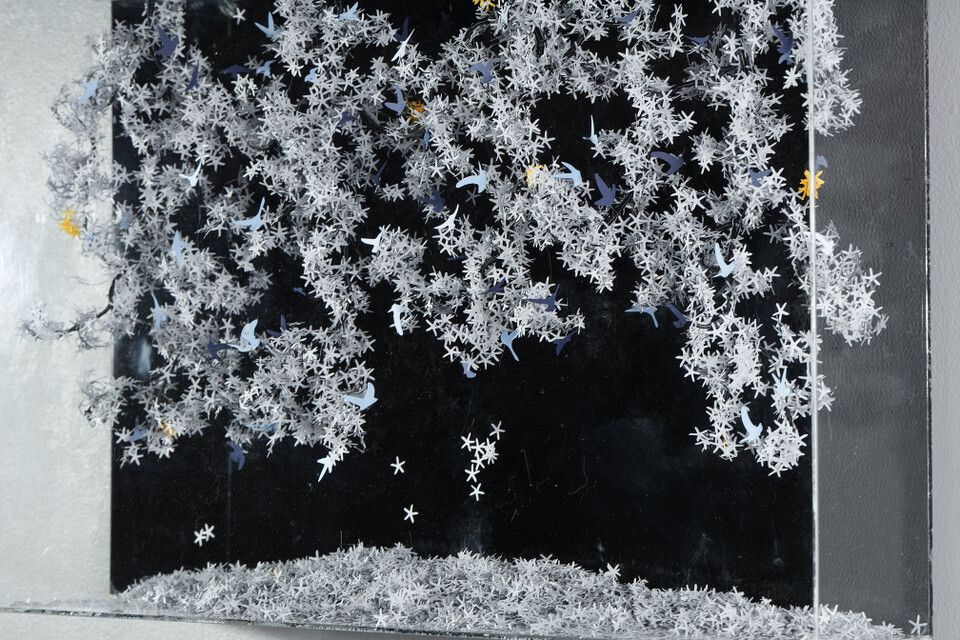 Metal And Paper Creation By Lebanese Artist Nayla Tabet &Quot;The Bird Effect&Quot. photo vinterior