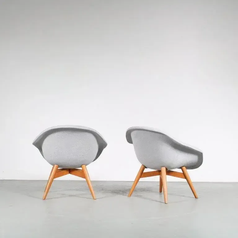 Pair Of Frantisek Jirak Lounge Chairs From Czech, 1950 photo vintage