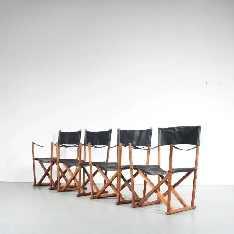 Mk16” Safari Chairs By Mogens Koch, Denmark 1930 photo for sale