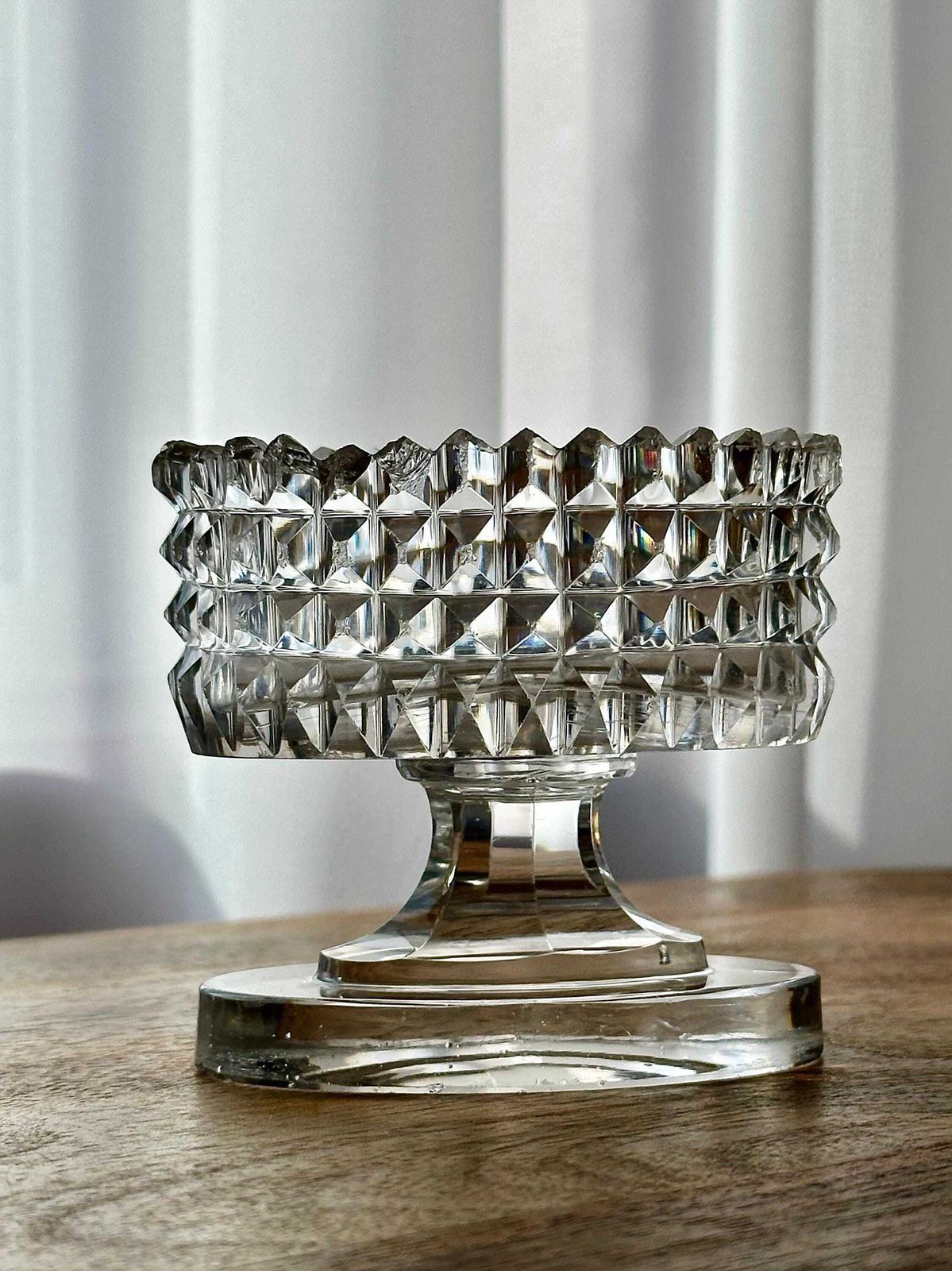 Set Of 2 Antique Glass Master Salt Dishes – Victorian & Georgian (C.1820 1880) photo vinterior