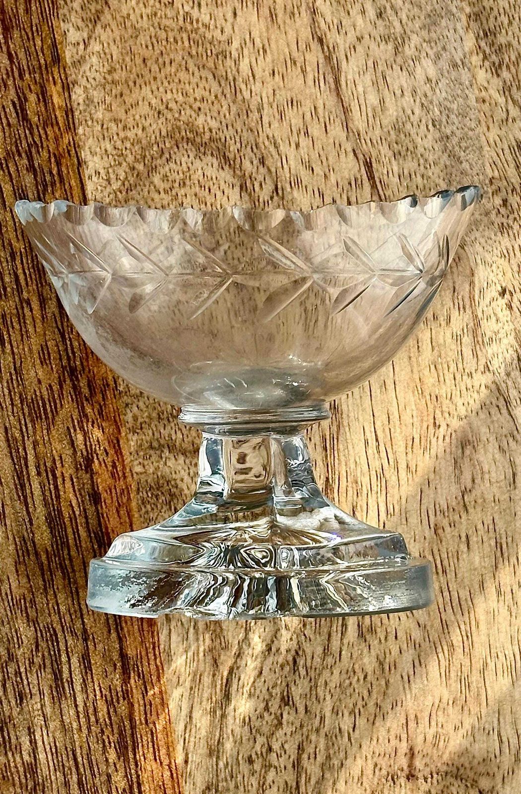 Set Of 2 Antique Glass Master Salt Dishes – Victorian & Georgian (C.1820 1880) photo buy