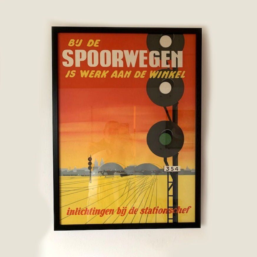 Dutch Railway Poster By Reyn Dirksen, Netherlands 1950 photo furniture