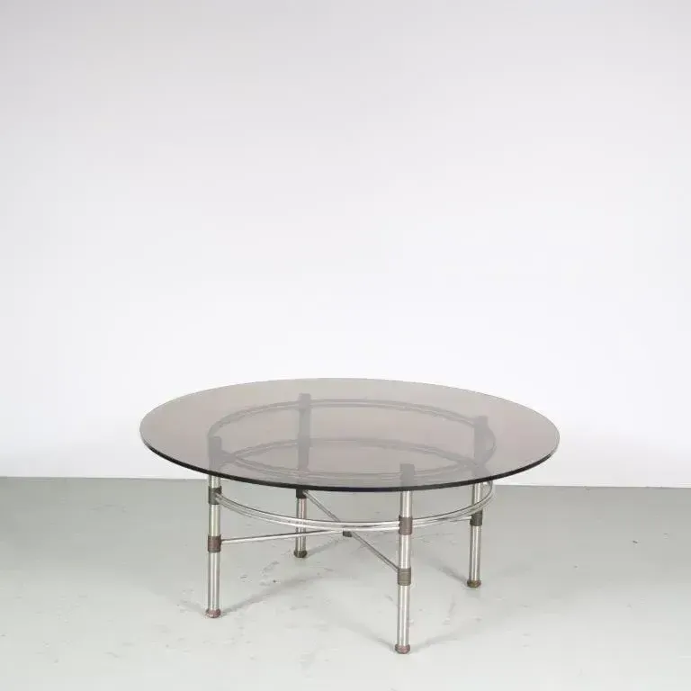 1980s German Coffee Table, Vintage photo furniture