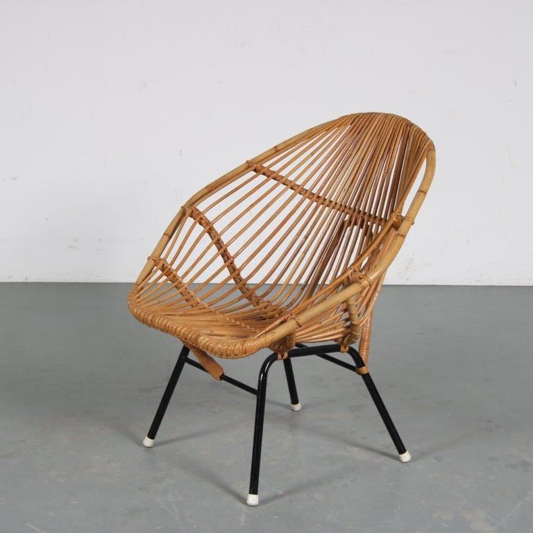 1950s Rattan Chair By Rohé, Netherlands photo 293.0