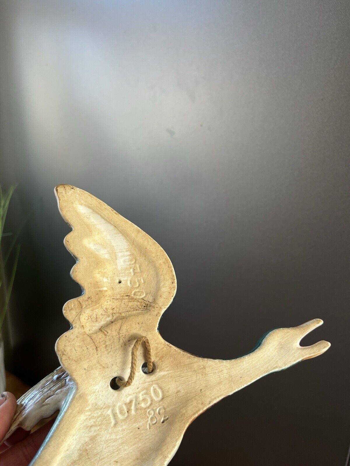 50's Flying Duck Mallard Wall Plaque Pocket Vase 10750 Medium Large Royal Dux ? photo vintage