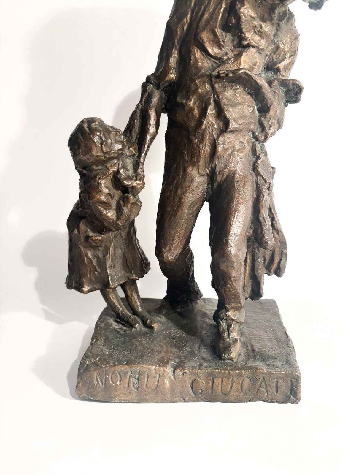 Bronze Sculpture Of Two Figures 'The Caprices' By Edmondo Furlan 1960s photo for sale