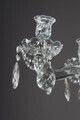 photo vintage Pair Of Glass Candelabras With Crystal Pendants