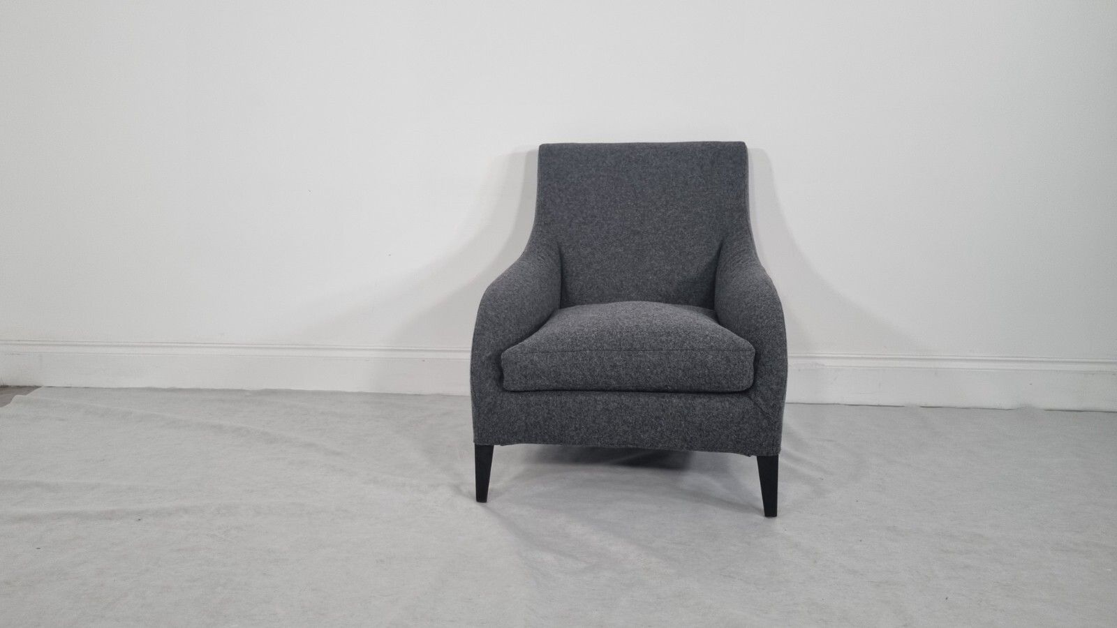 Bb Italia Florence F3 Armchair In Charcoal Wool In Stunning Condition photo Furniture