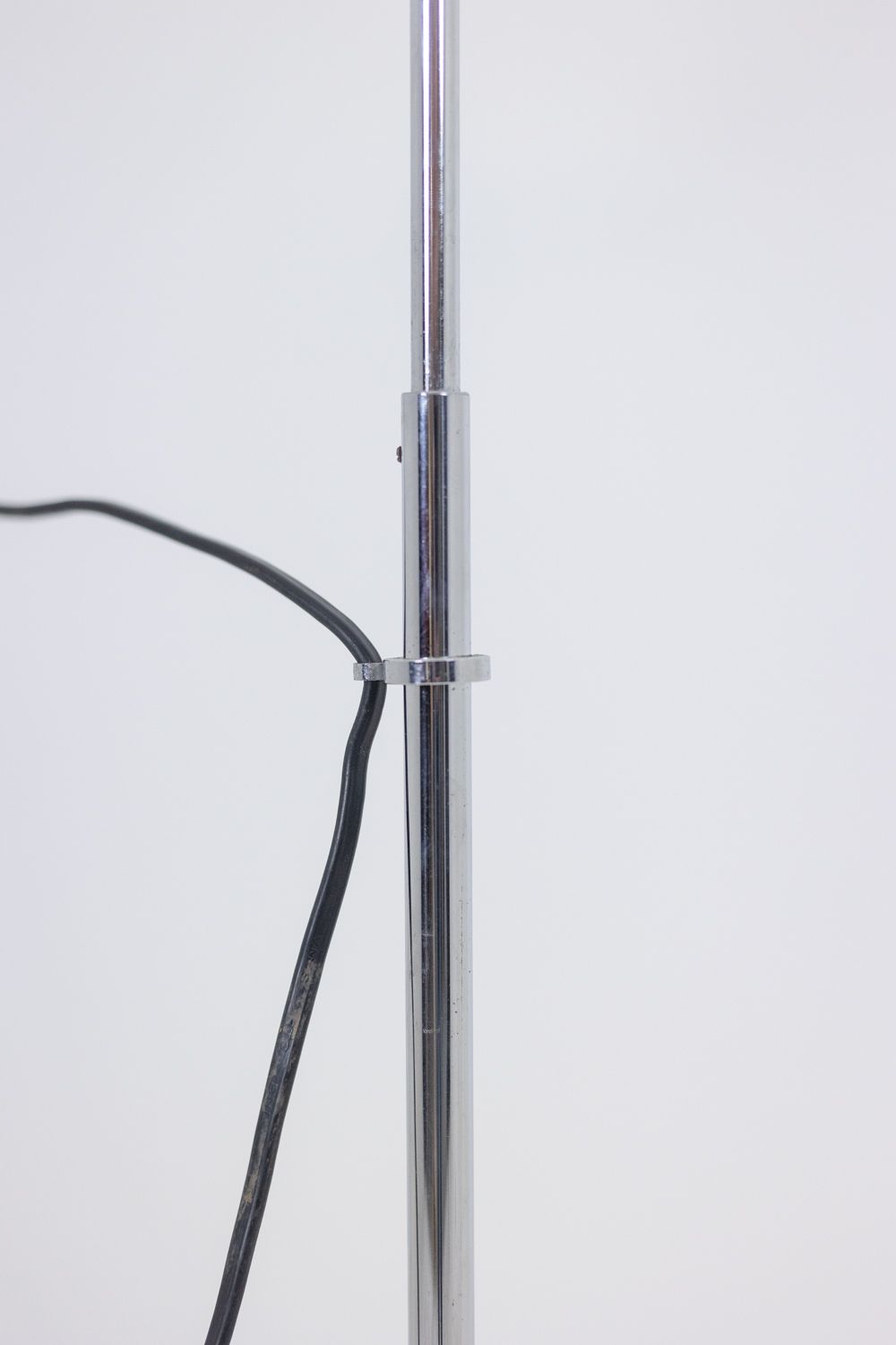 Maison Jansen. Polished And Brushed Metal Floor Lamp. 1970s. photo for sale
