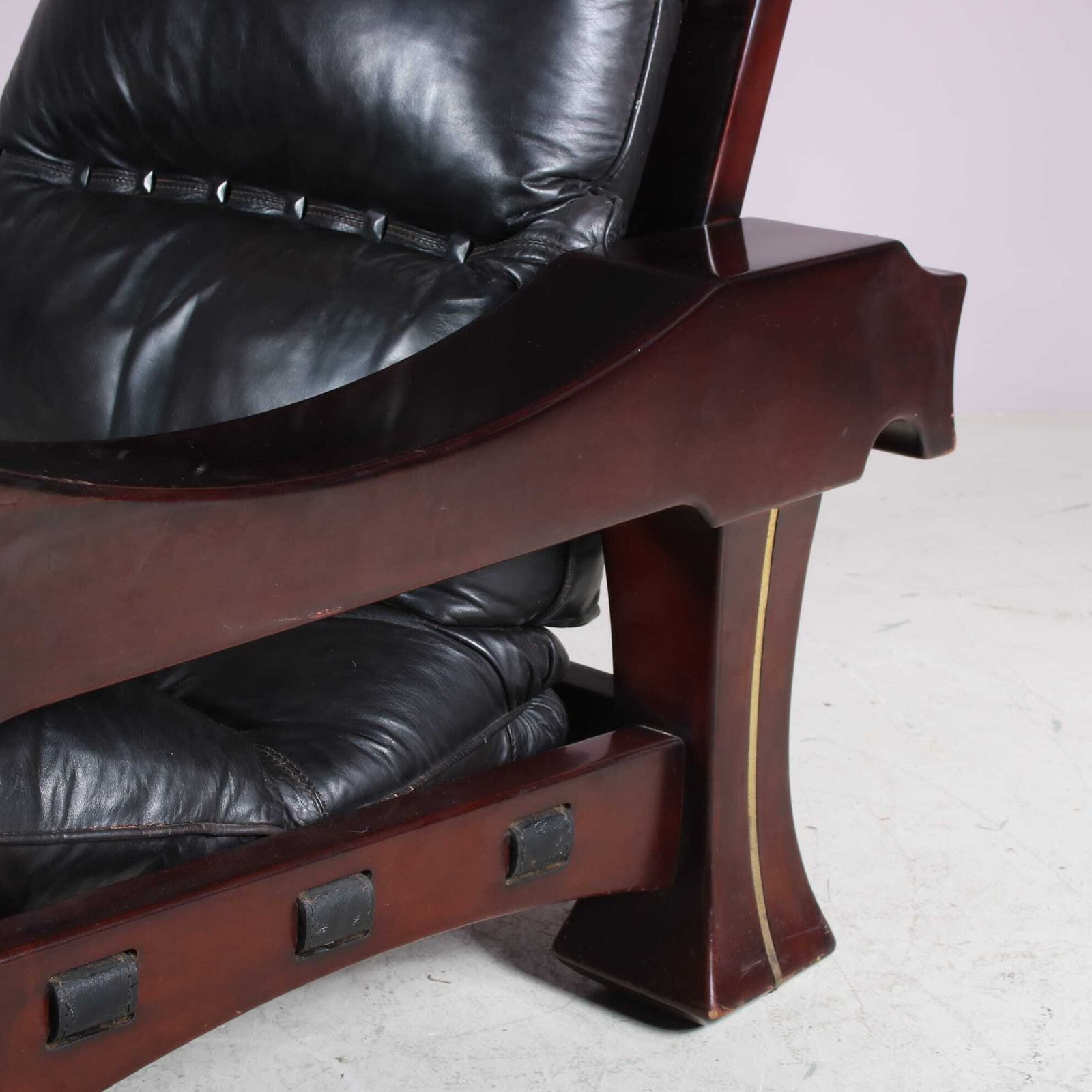 photo furniture Italian Lounge Chair With Foot Stool By Luciano Frigerio, 1970