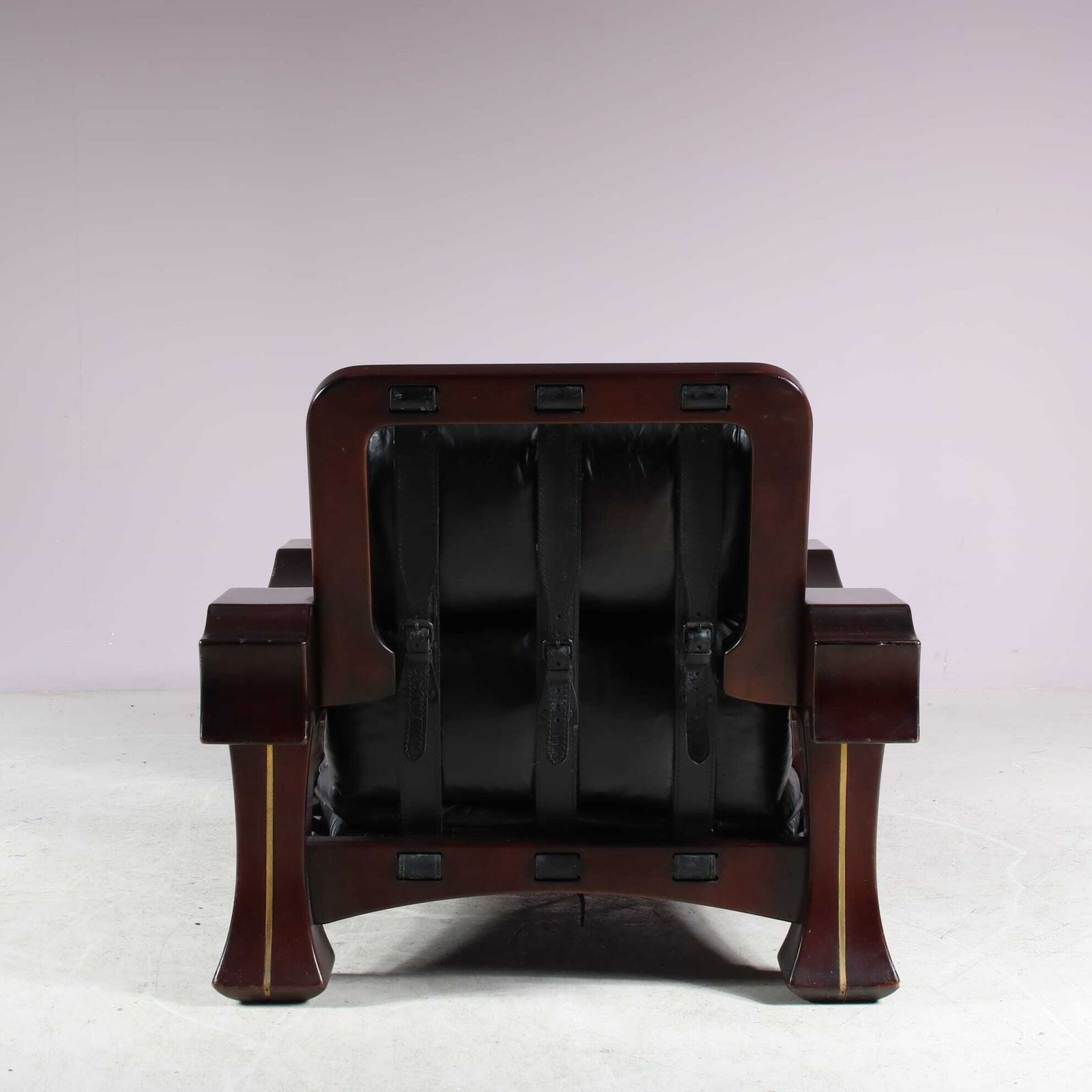 2536.0 Italian Lounge Chair With Foot Stool By Luciano Frigerio, 1970 photo