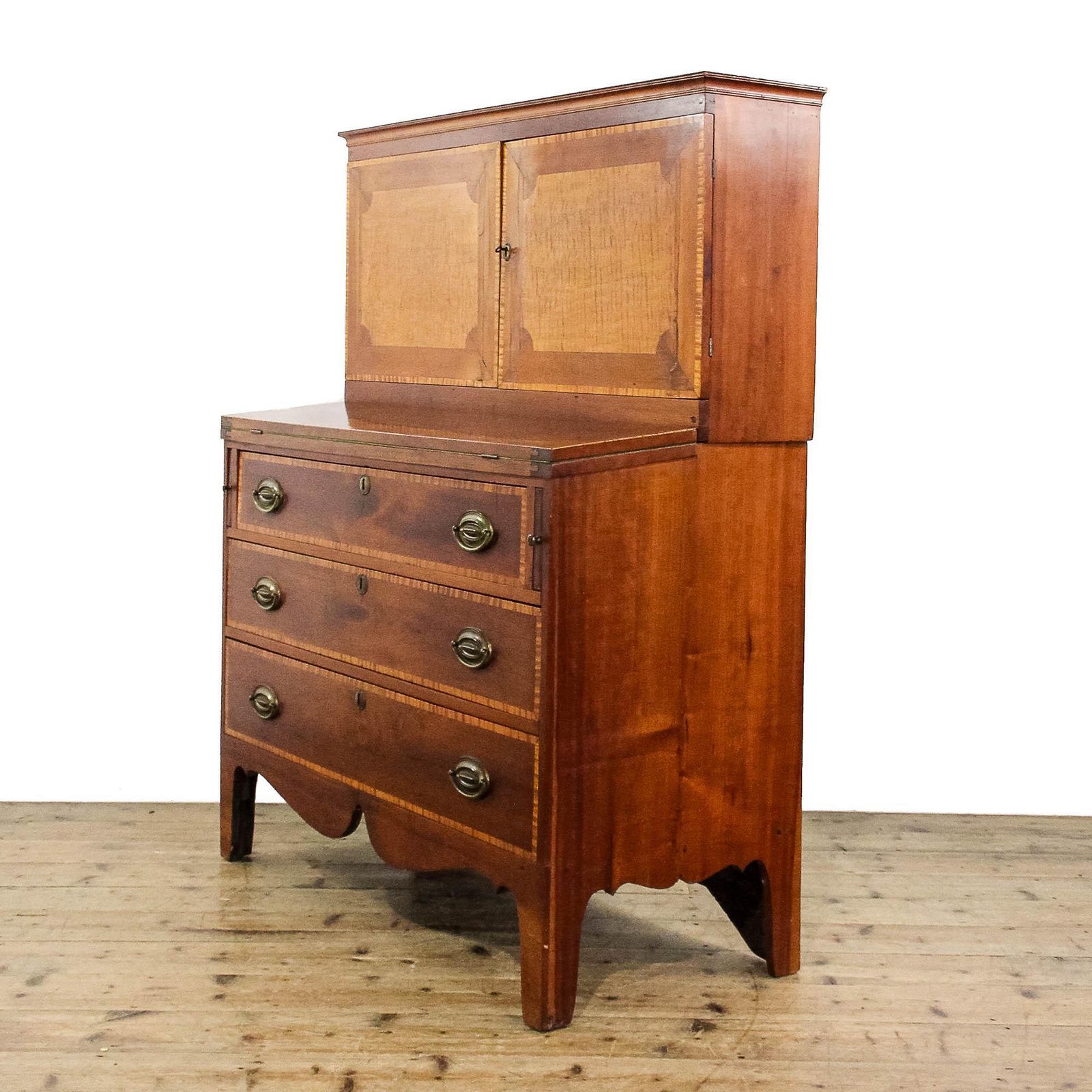 Antique Walnut And Satinwood Writing Cabinet | Antique Bureaux | Antique Furniture | Walnut Furniture | Antique Desks photo Furniture