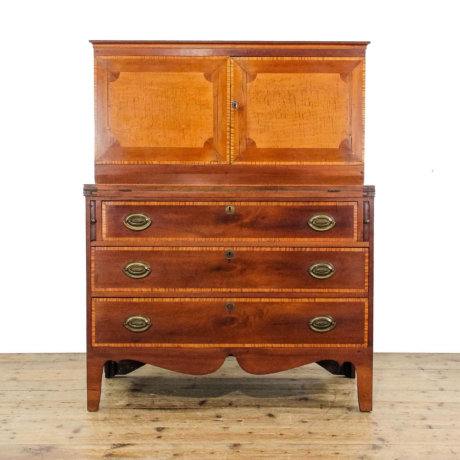 Antique Walnut And Satinwood Writing Cabinet | Antique Bureaux | Antique Furniture | Walnut Furniture | Antique Desks photo 895.0