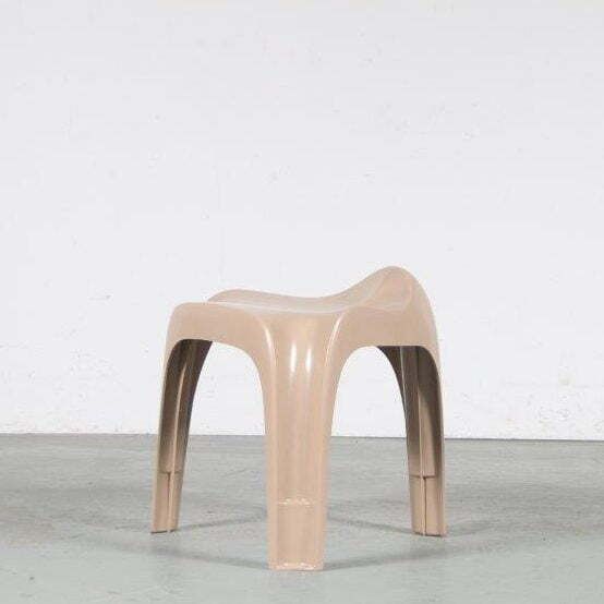 2000s Mocca “Casalino” Stool By Alexander Begge For Casala, Germany – Large Stock!