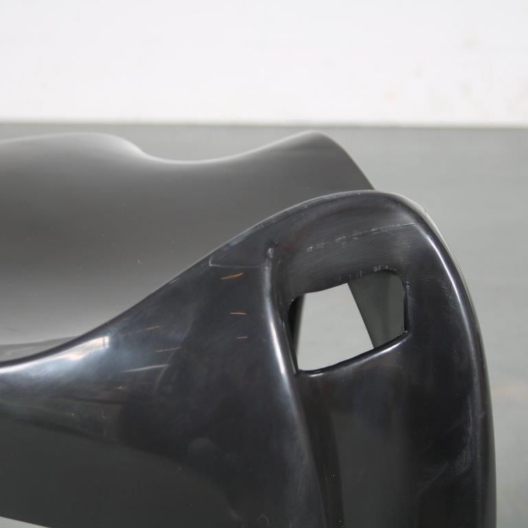 2000s Black “Casalino” Stool By Alexander Begge For Casala, Germany – Large Stock! photo buy