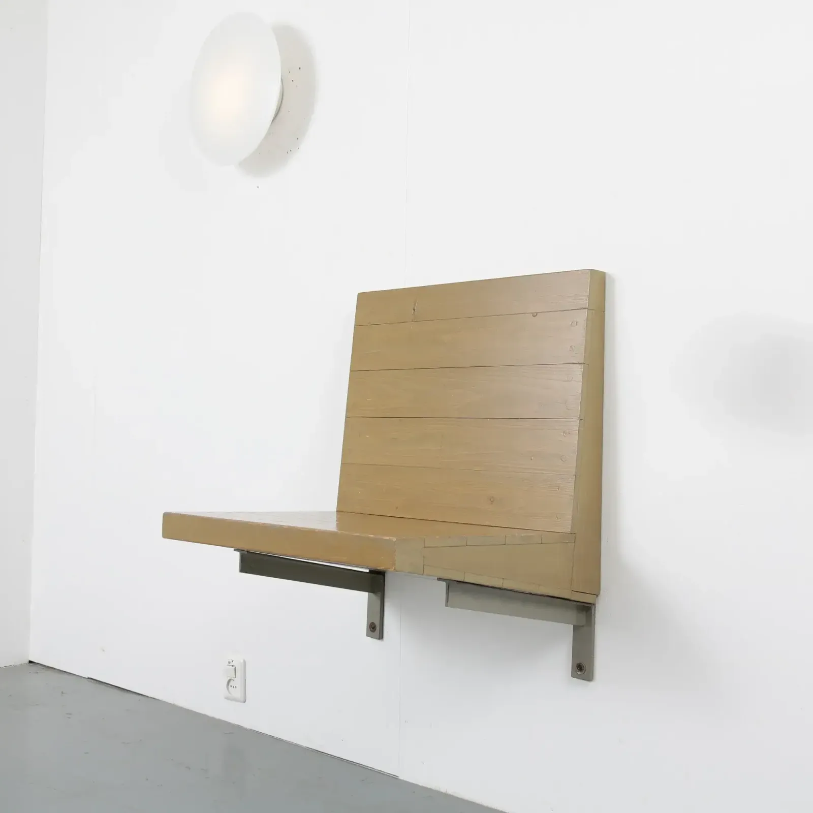 Rare Dom Hans Van Der Laan Wall Mounted Seat, Netherlands 1970 photo furniture