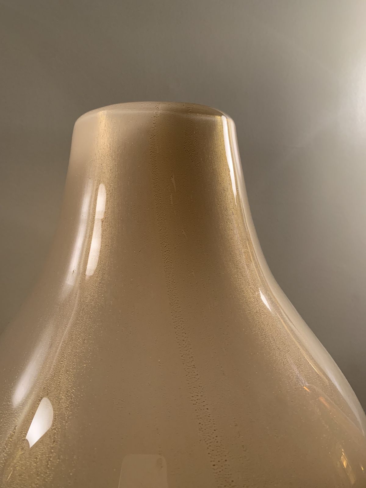 Big Vase In Glass And Gold Leaf By Barovier & Toso, Italy, 1980s photo vintage