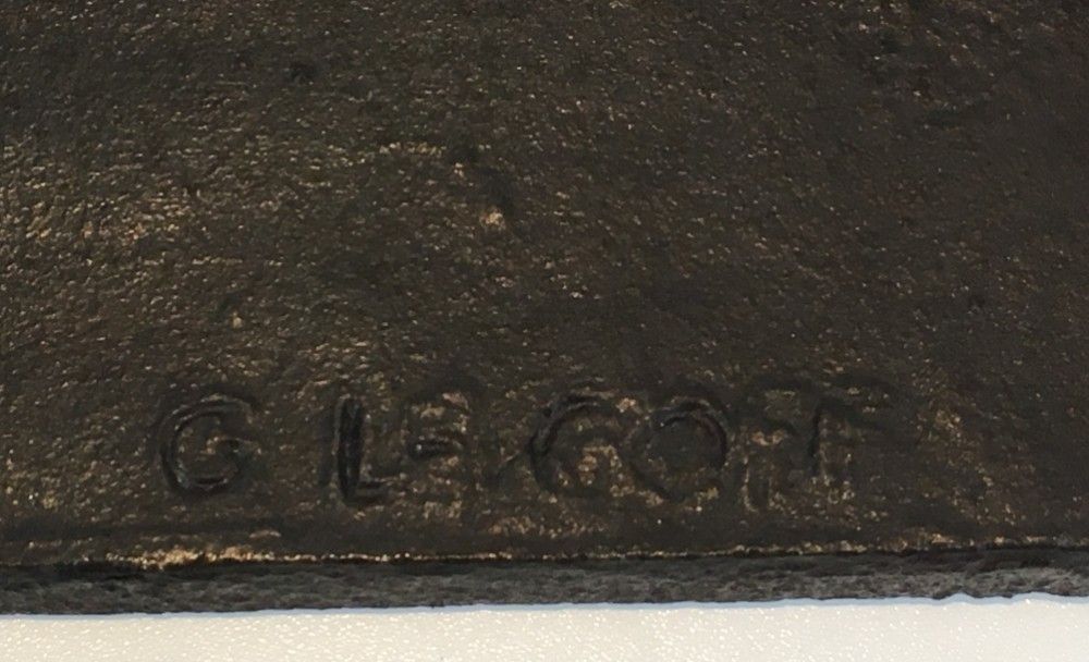 Modernist Cast Iron Fireback. Signed G Lecoff?. French. Circa 1950 photo buy