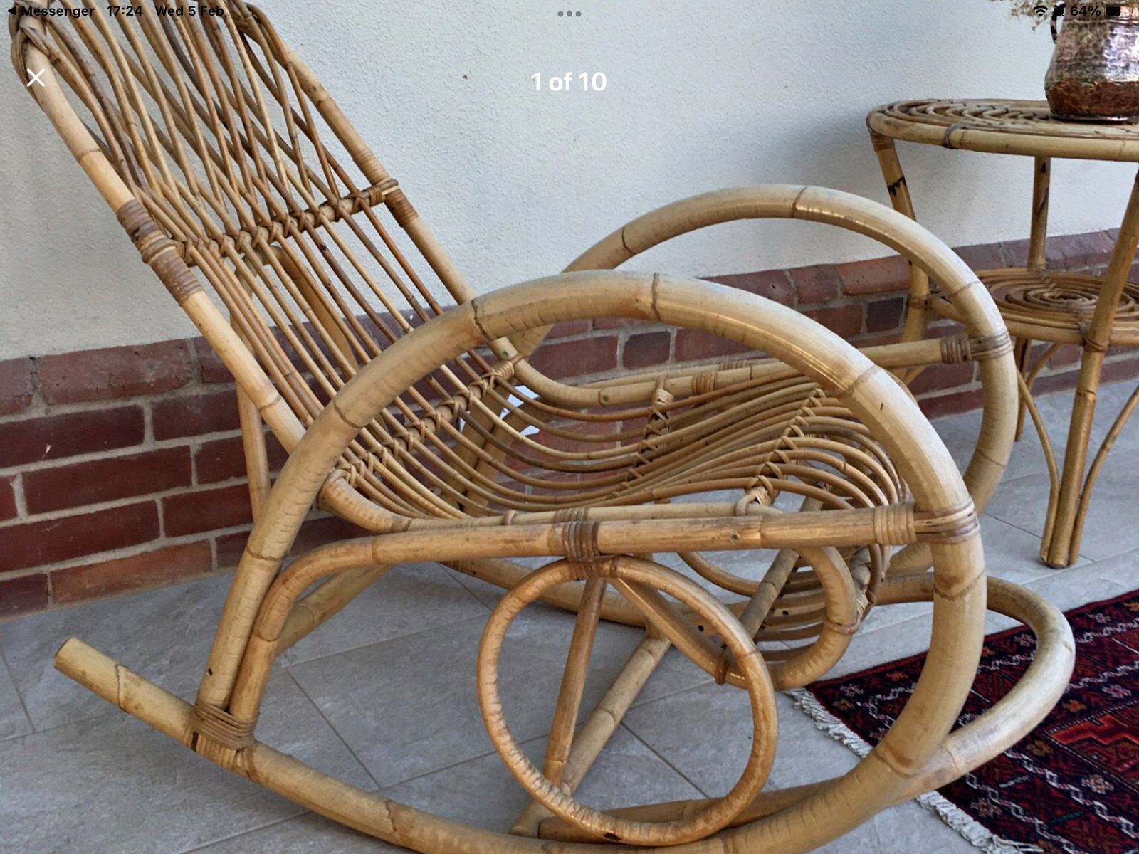 275.0 1970s Franco. Albini Bamboo Rocking Chair photo