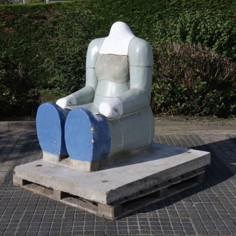 “Sitting Figure” Sculpture By Jan Snoeck, Netherlands 1980 photo furniture