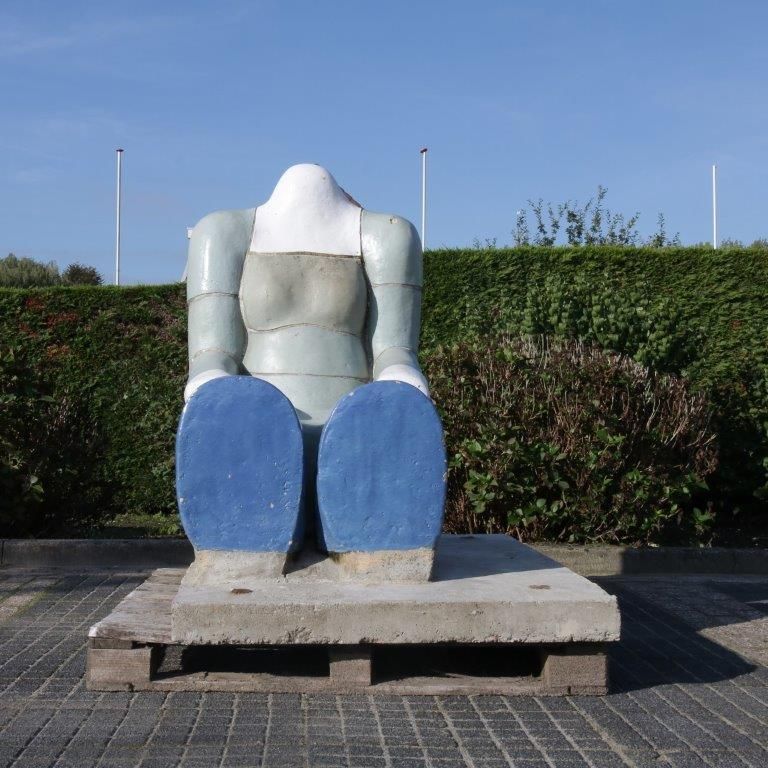 “Sitting Figure” Sculpture By Jan Snoeck, Netherlands 1980 photo Art
