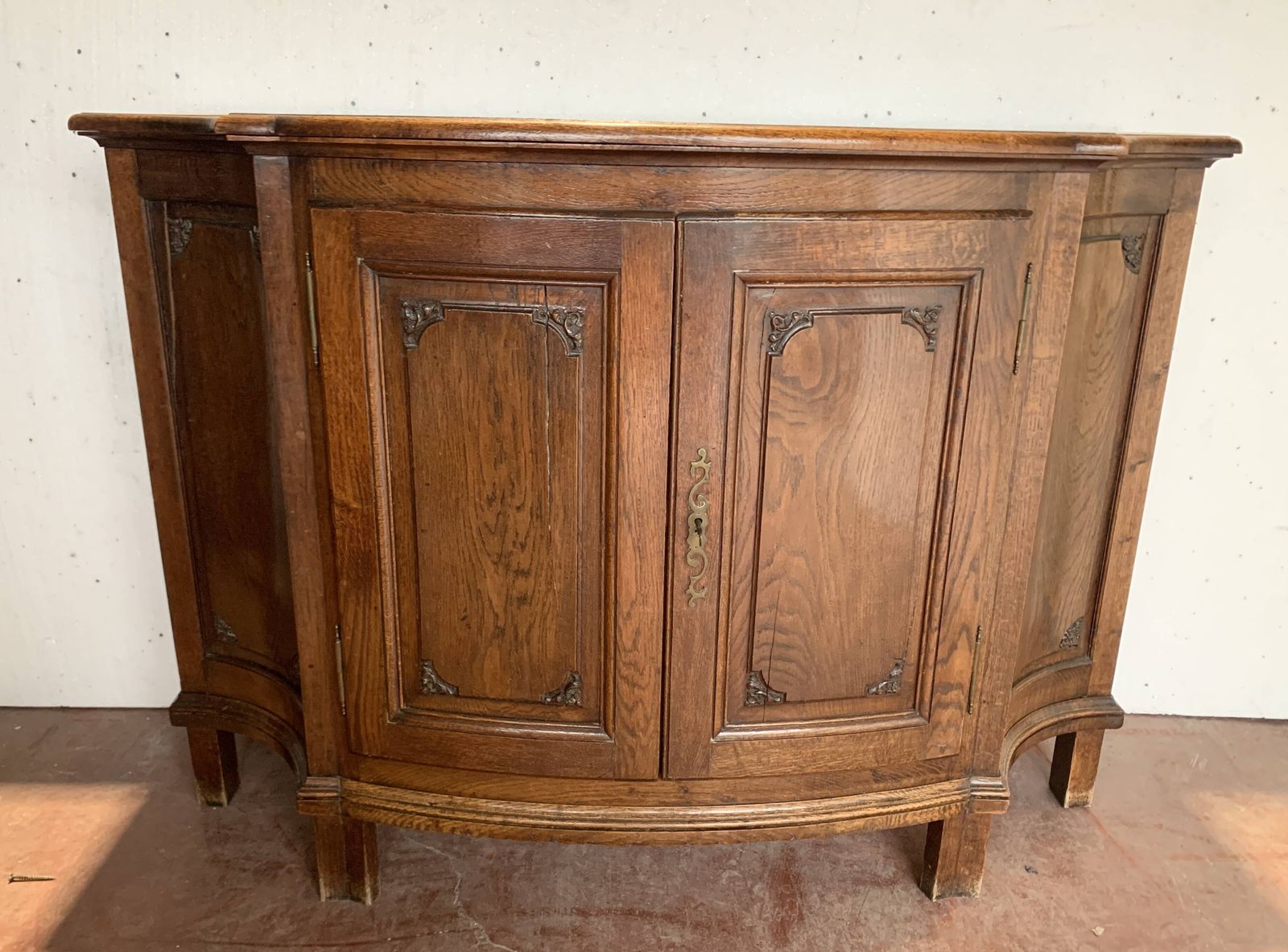 photo vinterior Louis XIV Style Sideboard In Solid Oak 19th Century