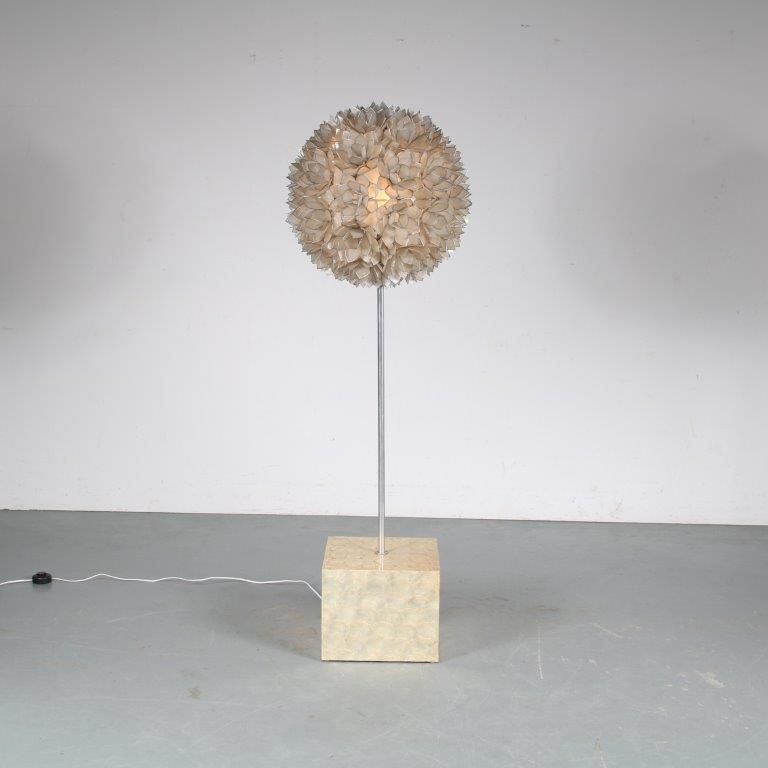 1960s “Mother Of Pearl” Floor Lamp By Rausch, Germany 1960 photo for sale