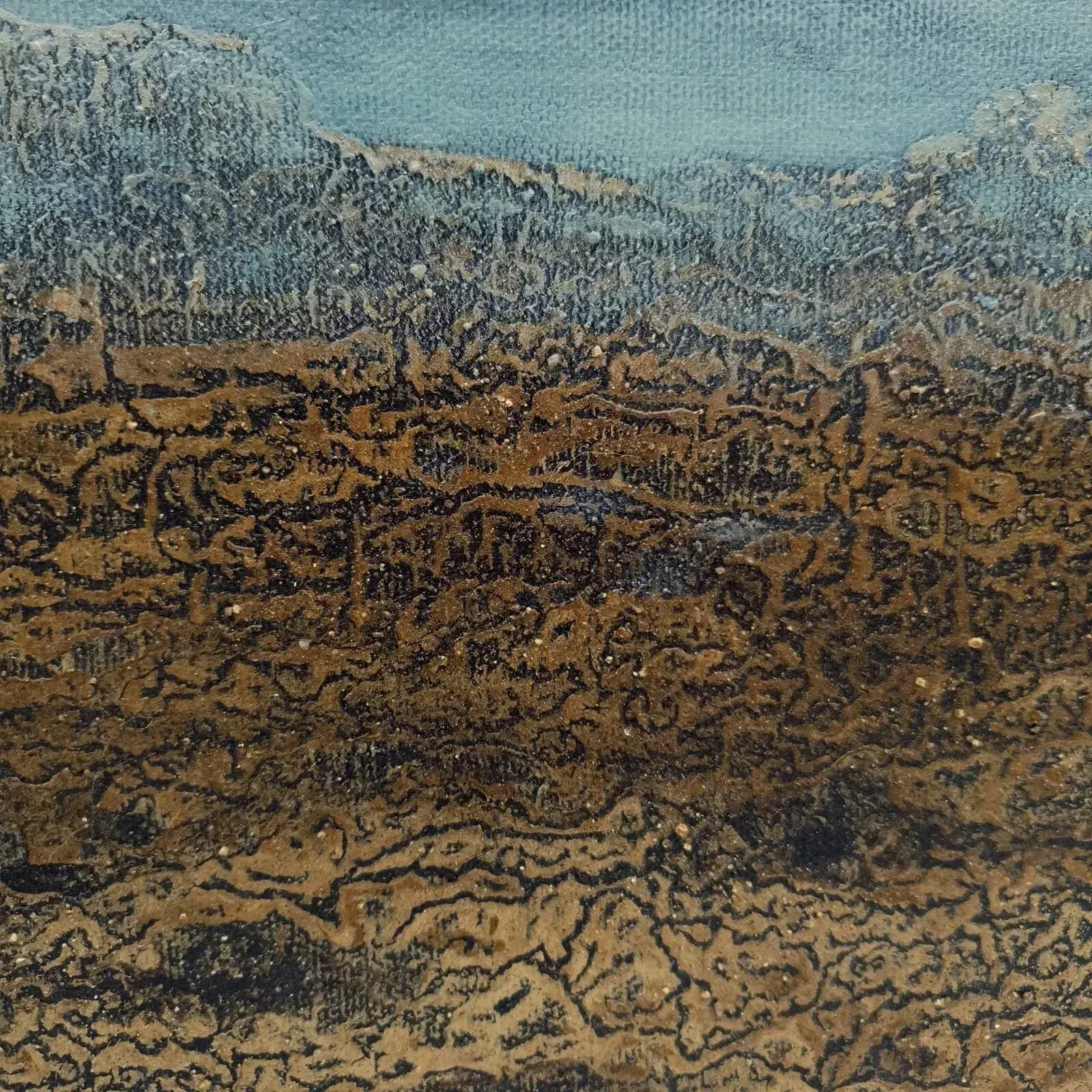 photo furniture Signed Karen Picton Mud On Canvas Original Painting Dartmoor Earth Land Inspired