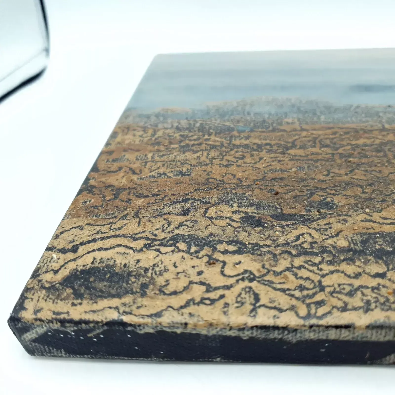 photo vinterior Signed Karen Picton Mud On Canvas Original Painting Dartmoor Earth Land Inspired