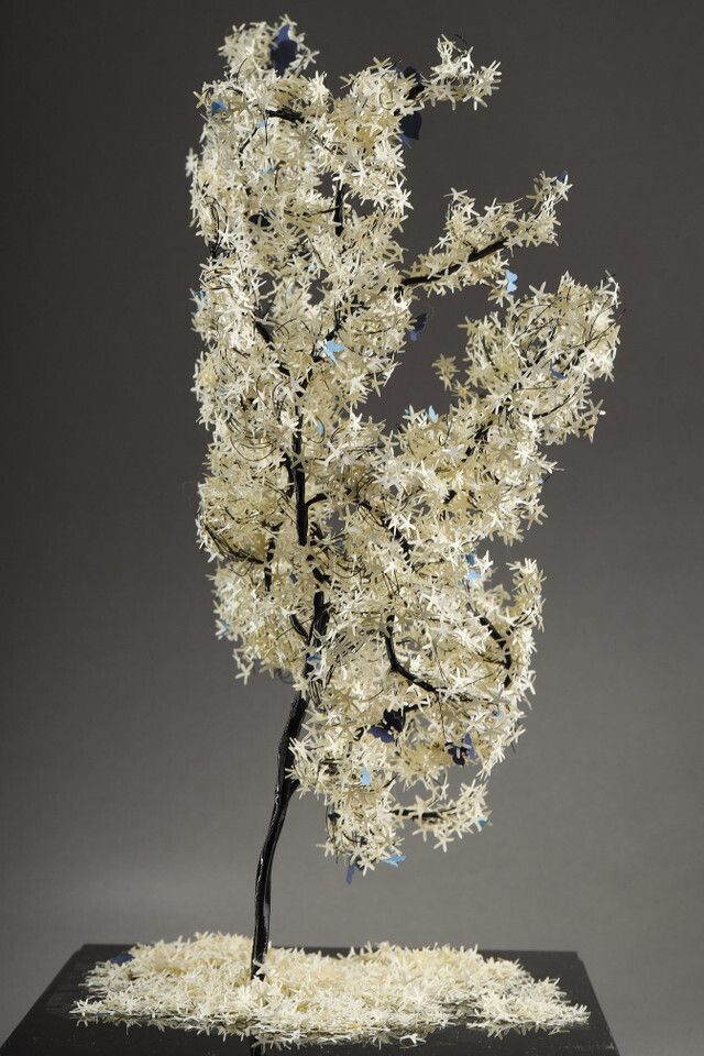 Metal And Paper Creation By Lebanese Artist Nayla Tabet, The Butterfly Tree photo vinterior